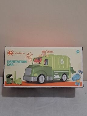 Green Sanitation Truck Toy with Lights & Sound